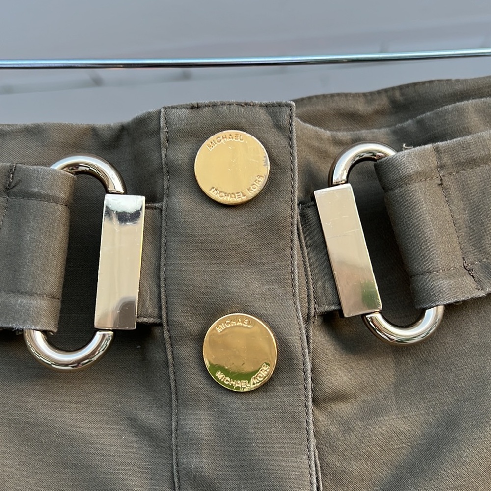 Michael Kors military style army green skirt - Picture 4 of 5